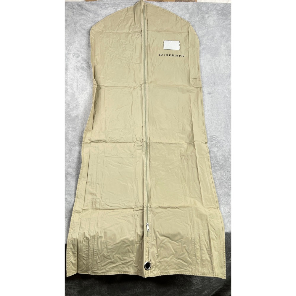 Burberry Original Garment Bag 51x23.5 Tan Zip Suit Coat Travel Storage Cover